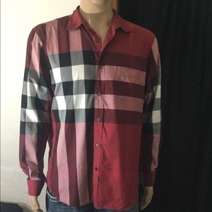 burberry mens button up